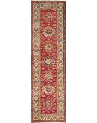 Tappeto Kazak Fine Pakistan rosso grigio 80x290