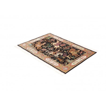 Tappeto Ghom seta Persia marrone 80x115