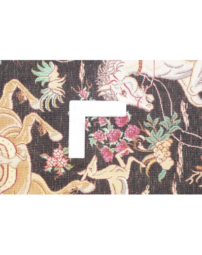 Tappeto Ghom seta Persia marrone 80x115