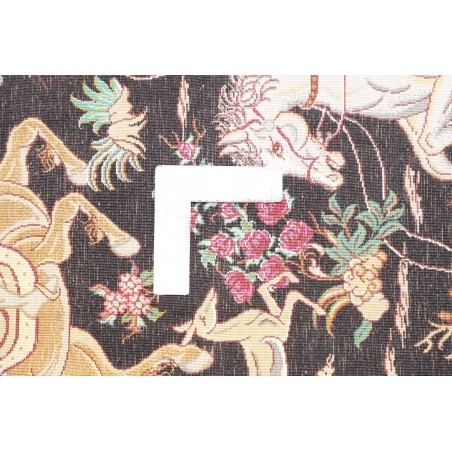 Tappeto Ghom seta Persia marrone 80x115