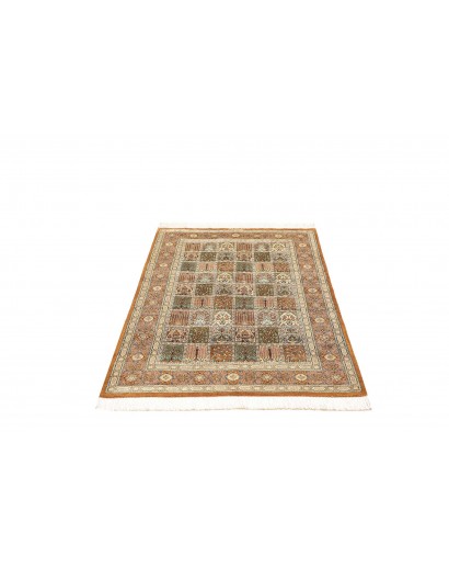 Tappeto Ghom seta Persia marrone beige 97x152
