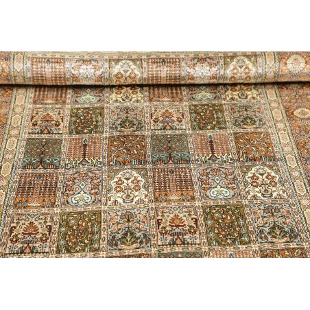 Tappeto Ghom seta Persia marrone beige 97x152