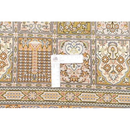Tappeto Ghom seta Persia marrone beige 97x152