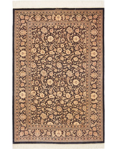 Tappeto Ghom seta Persia grigio 100x151