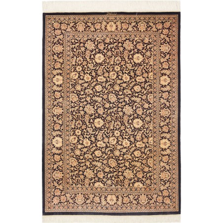 Tappeto Ghom seta Persia grigio 100x151