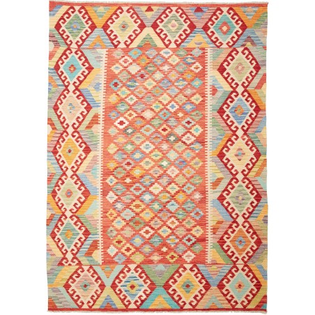 Tappeto Kilim Afghanistan marrone arancione 174x241