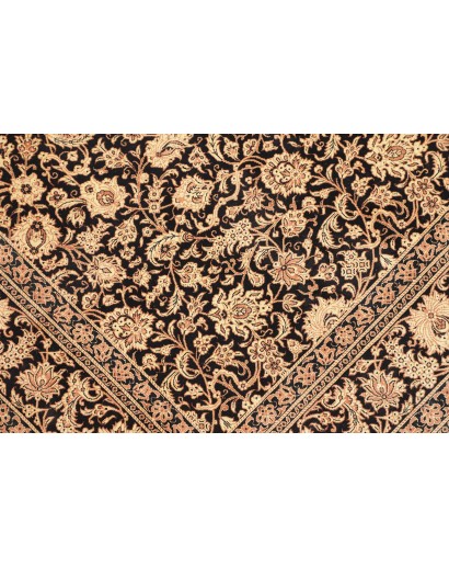 Tappeto Ghom seta Persia grigio 100x151