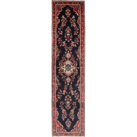 Tappeto Hamadan Persia arancione marrone 96x410