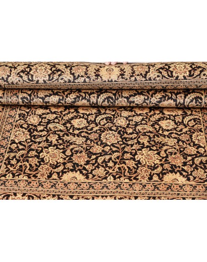 Tappeto Ghom seta Persia grigio 100x151