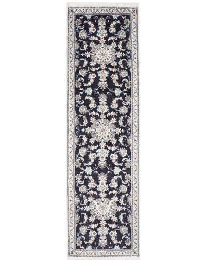 Tappeto Nain Kashmar Persia grigio azzurro 80x287