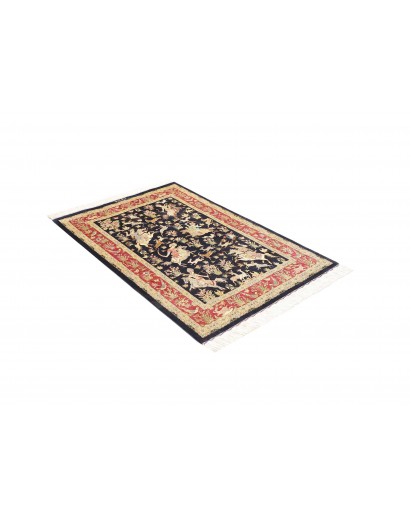 Tappeto Ghom seta Persia grigio 97x147