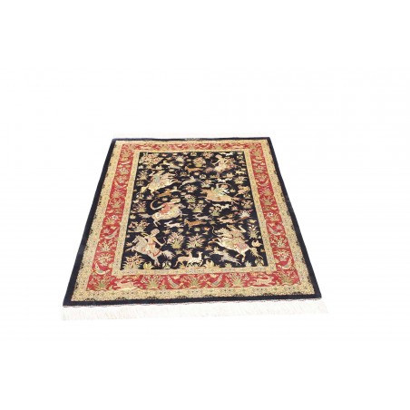 Tappeto Ghom seta Persia grigio 97x147