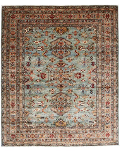 Tappeto Kazak Fine Pakistan bianco blu 248x296