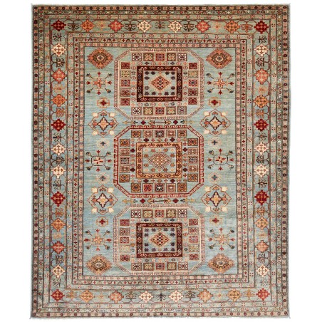 Tappeto Kazak Fine Pakistan azzurro blu 246x300