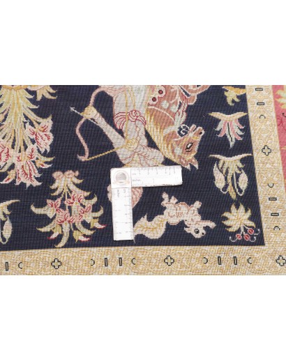 Tappeto Ghom seta Persia grigio 97x147