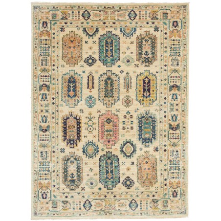 Tappeto Tribal Pakistan marrone giallo 147x201