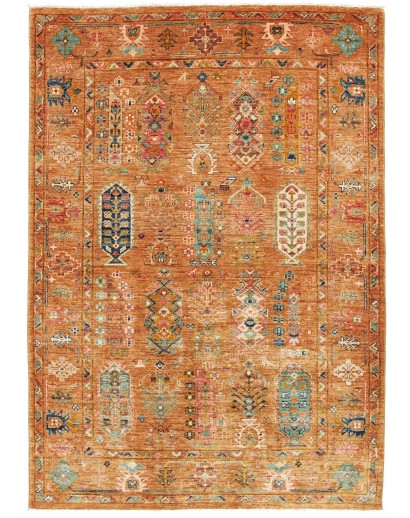 Tappeto Tribal Pakistan arancione 126x178