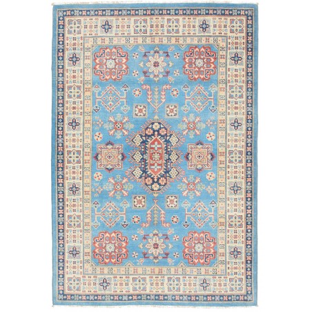 Tappeto Kazak Afghanistan beige blu 122x179