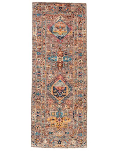 Tappeto Tribal Pakistan marrone grigio 78x205