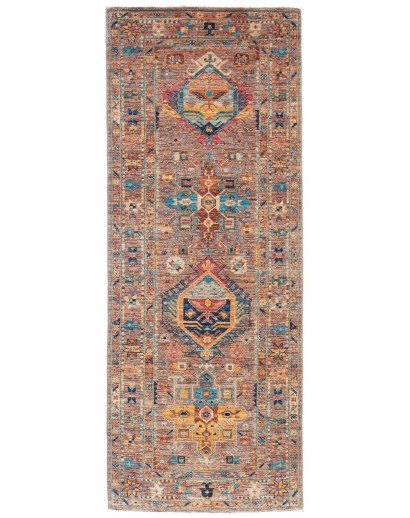 Tappeto Tribal Pakistan marrone grigio 75x204
