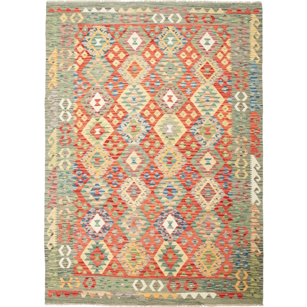 Tappeto Kilim Afghanistan marrone 179x251