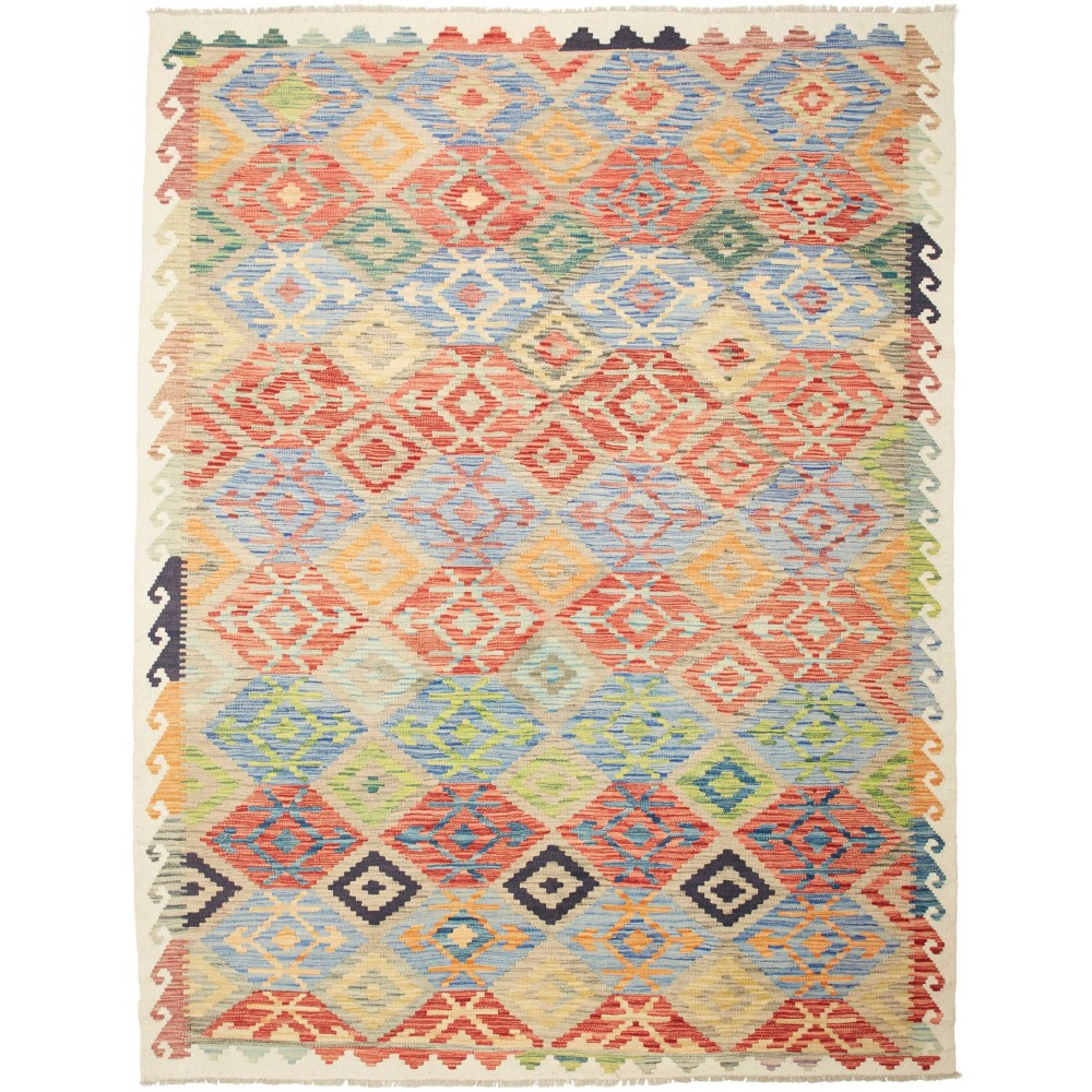 Tappeto Kilim Afghanistan marrone 185x241 Tappeto Kilim Afghanistan marrone 185x241