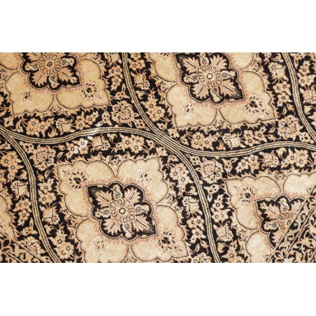 Tappeto Ghom seta Persia marrone blu 75x288