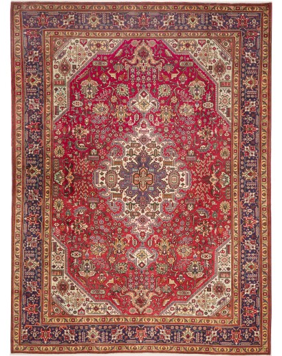 Tappeto Tabriz Persia marrone giallo 253x348