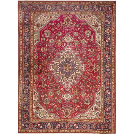 Tappeto Tabriz Persia marrone giallo 253x348