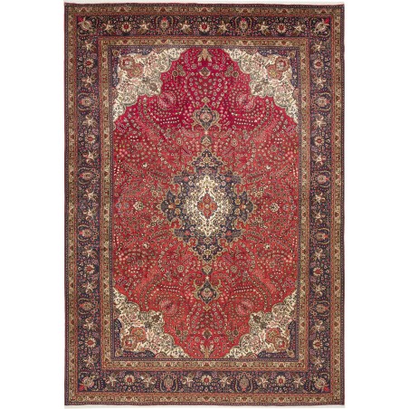 Tappeto Tabriz Persia marrone grigio 247x356