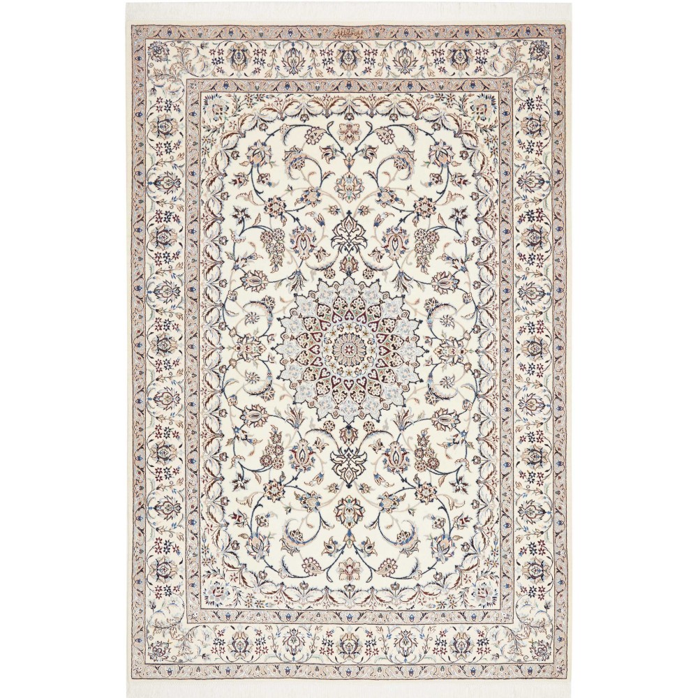 Tappeto Nain 6La Persia bianco grigio 156x234