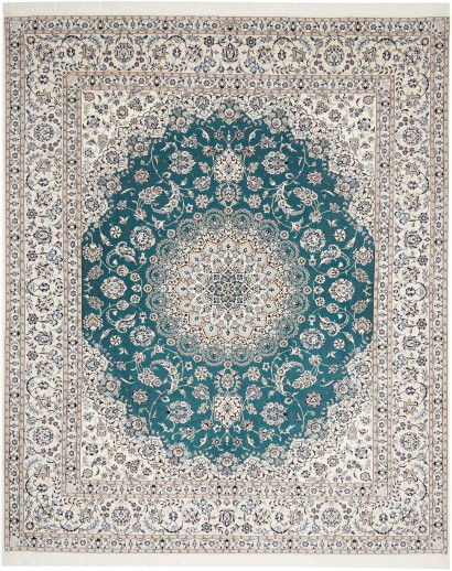 Tappeto Nain 6La Persia bianco grigio 259x312