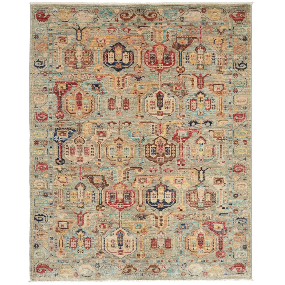 Tappeto Tribal Pakistan marrone grigio 148x186