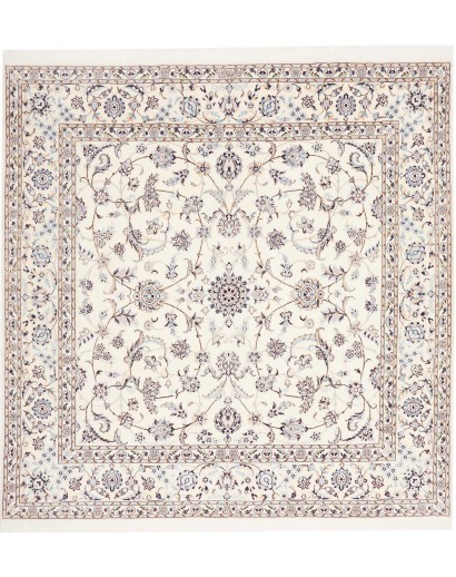 Tappeto Nain 6La Persia bianco azzurro 204x205