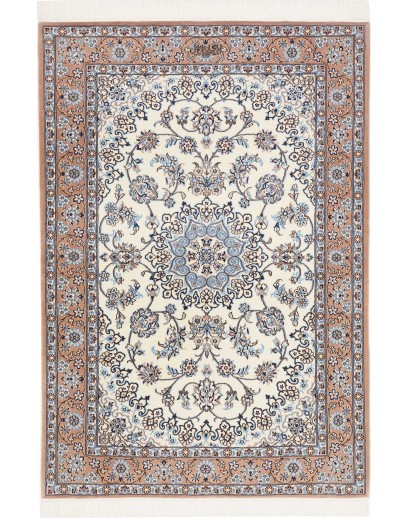 Tappeto Nain 6La Persia bianco grigio 103x150