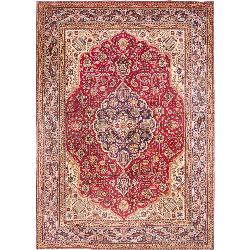 Tappeto Tabriz Persia marrone azzurro 250x348