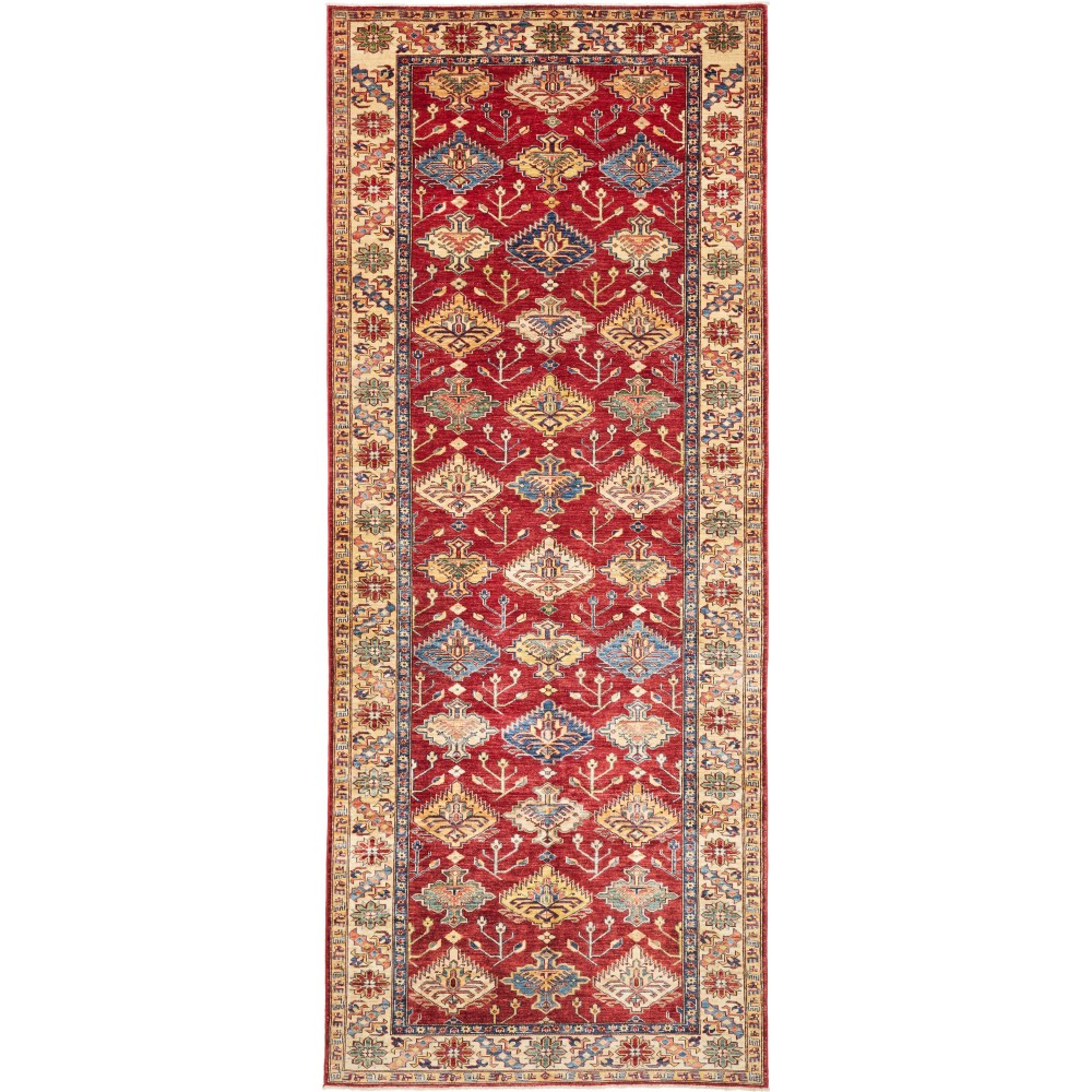 Tappeto Kazak Fine Pakistan marrone grigio 154x389