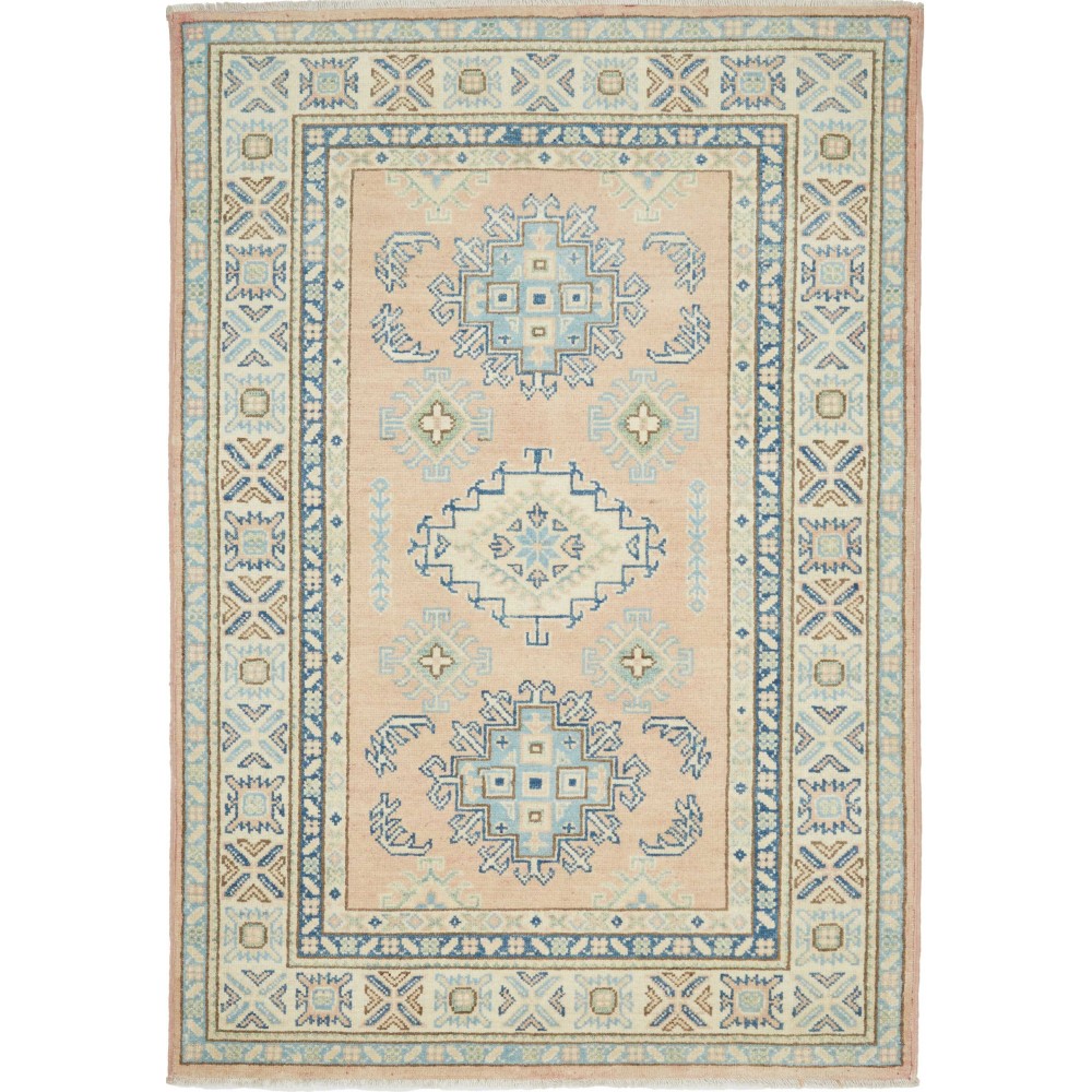 Tappeto Kazak Afghanistan beige grigio 102x147
