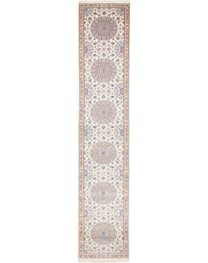 Tappeto Nain 6La Persia bianco grigio 83x445