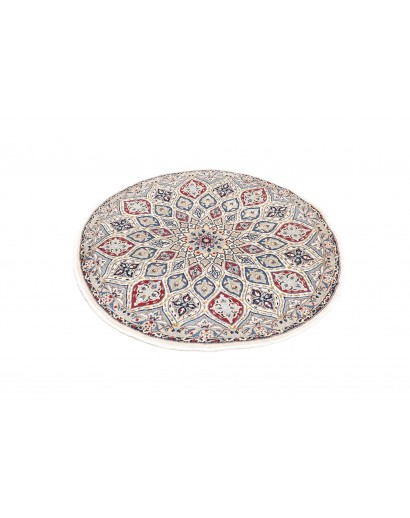 Tappeto Nain Kashmar Persia bianco marrone 128x130