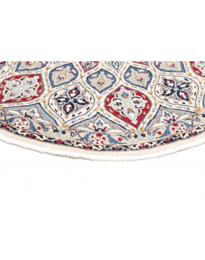 Tappeto Nain Kashmar Persia bianco marrone 128x130