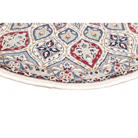 Tappeto Nain Kashmar Persia bianco marrone 128x130