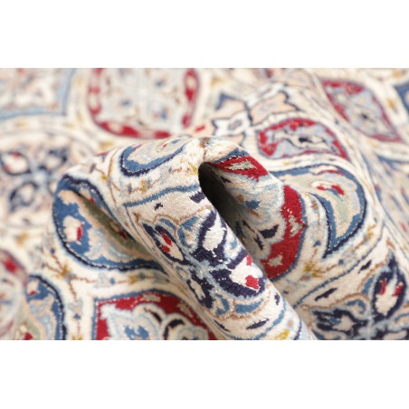 Tappeto Nain Kashmar Persia bianco marrone 128x130