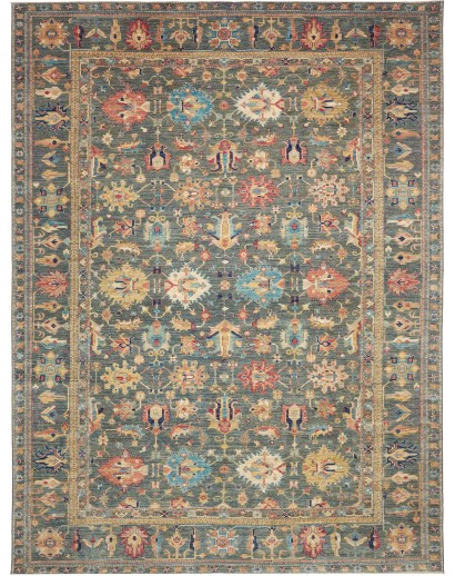 Tappeto Kazak Fine Pakistan bianco giallo 279x370