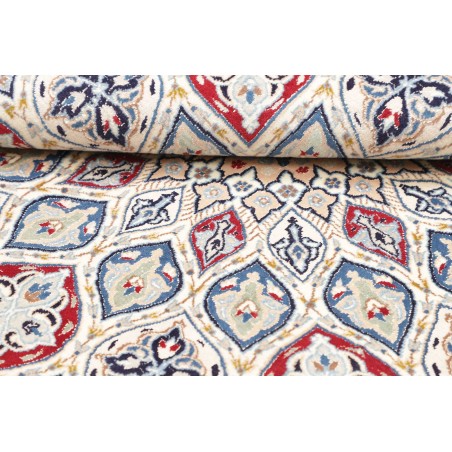 Tappeto Nain Kashmar Persia bianco marrone 128x130