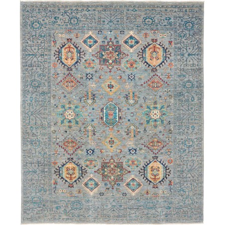 Tappeto Tribal Pakistan azzurro 195x241
