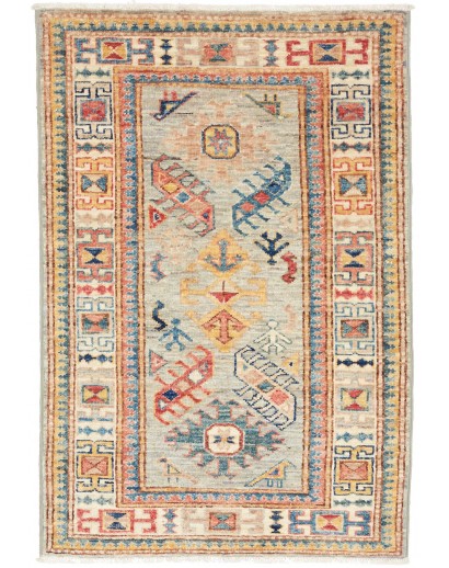 Tappeto Kazak Fine Pakistan marrone azzurro 69x96