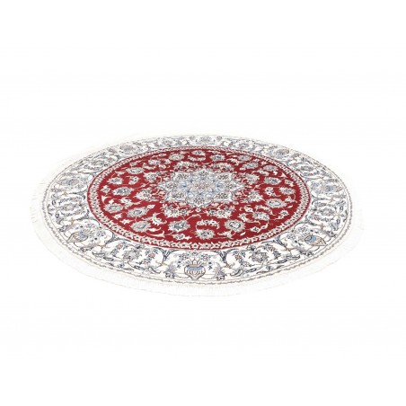 Tappeto Nain Kashmar Persia bianco marrone 200x208