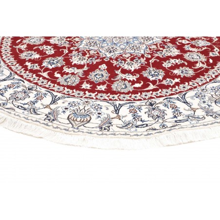 Tappeto Nain Kashmar Persia bianco marrone 200x208