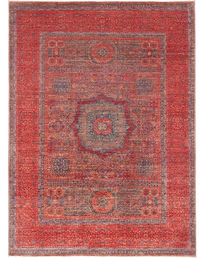 Tappeto Mamlouk Pakistan rosso azzurro 175x240